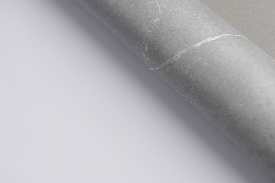 الجاز أبيض غشاء مزخرفة مزخرفة بالرخام PVC